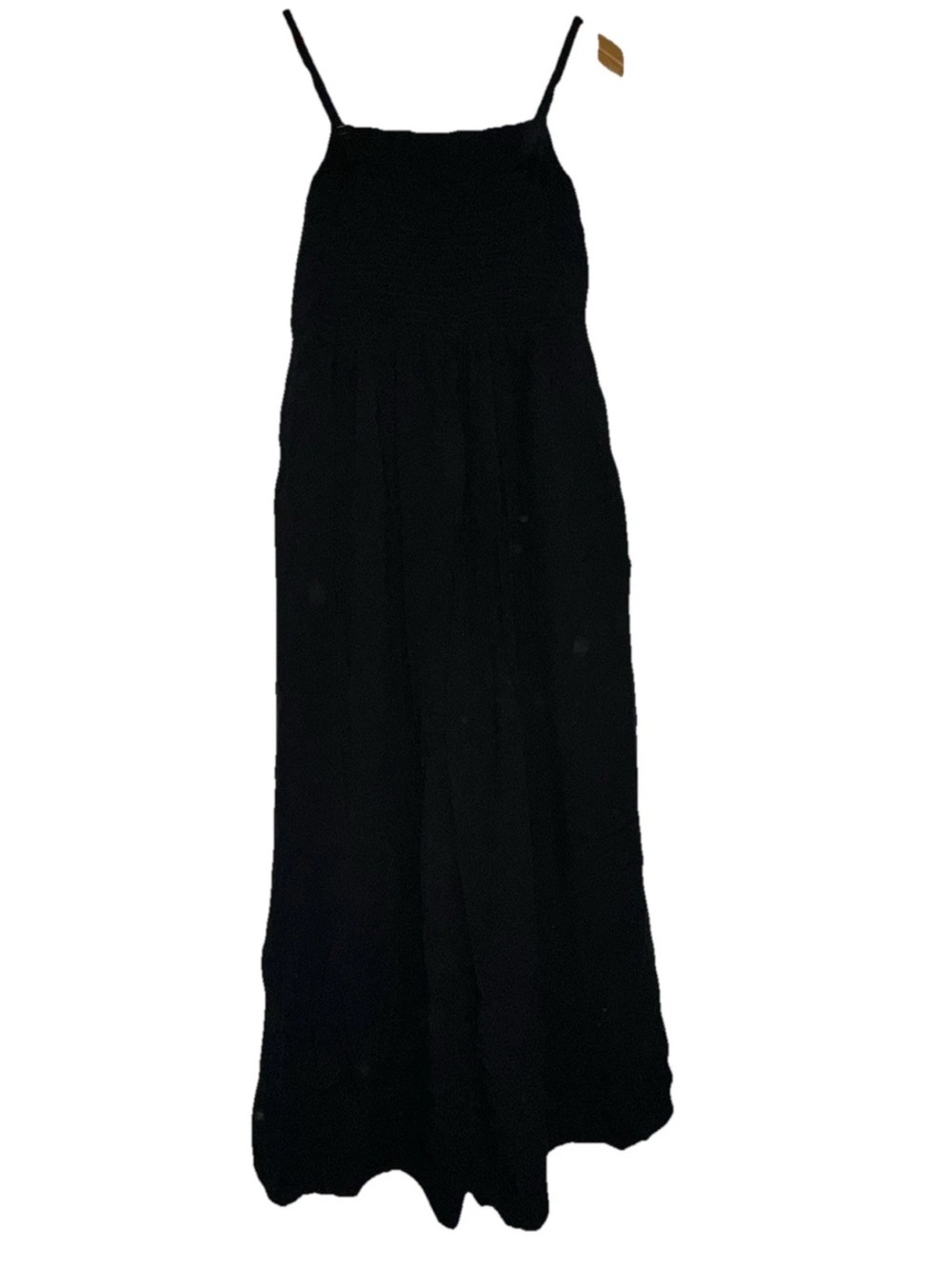 Old Navy Black Jumpsuit Smocked Back Adjustable Strap Capri Summer Sz S Classic - Picture 6 of 14